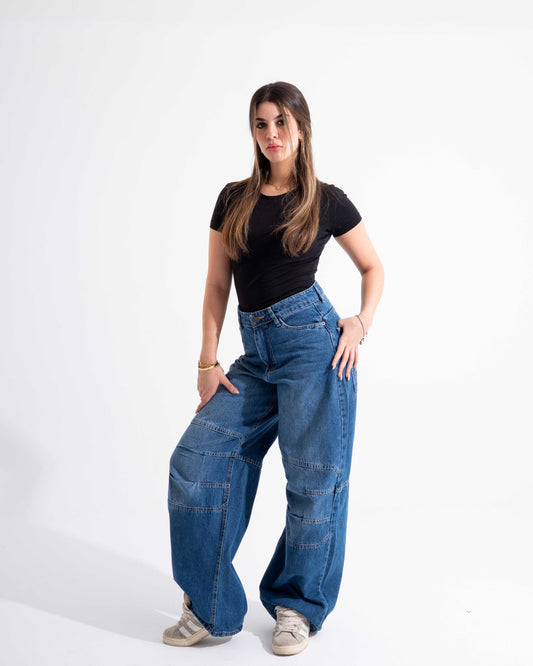 Washed Grey Baggy Jeans