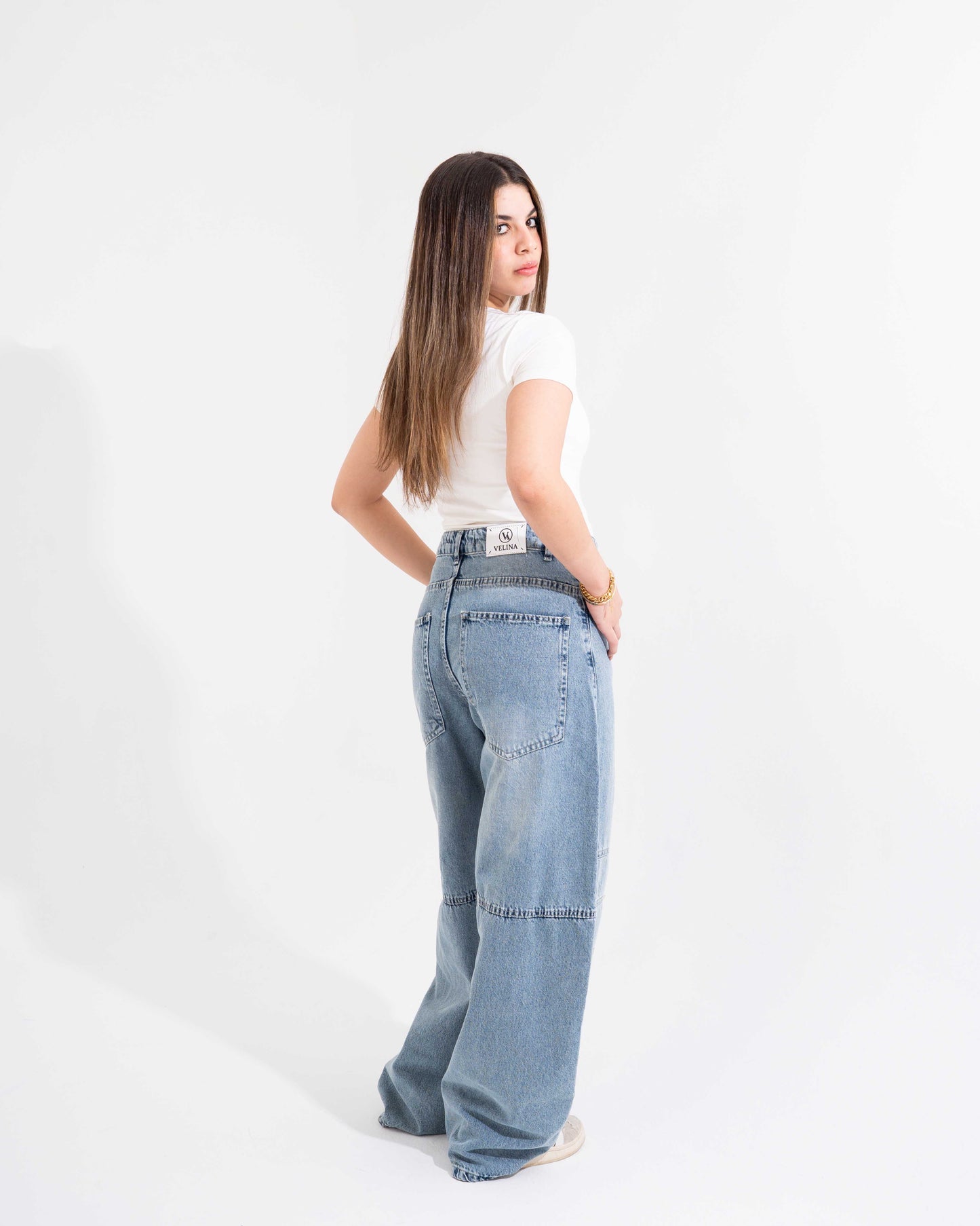 Stone Blue Baggy Jeans