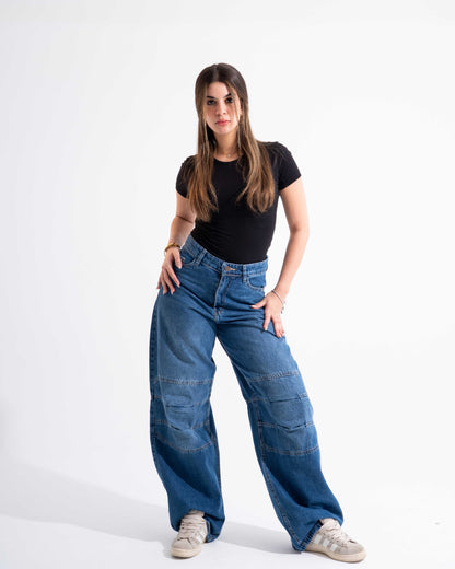 Washed Grey Baggy Jeans