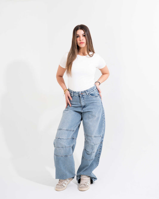 Stone Blue Baggy Jeans