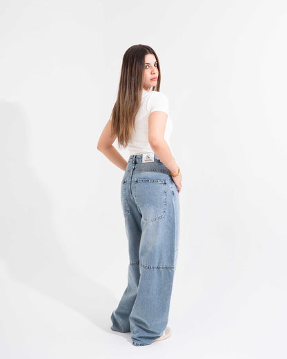 Stone Blue Baggy Jeans