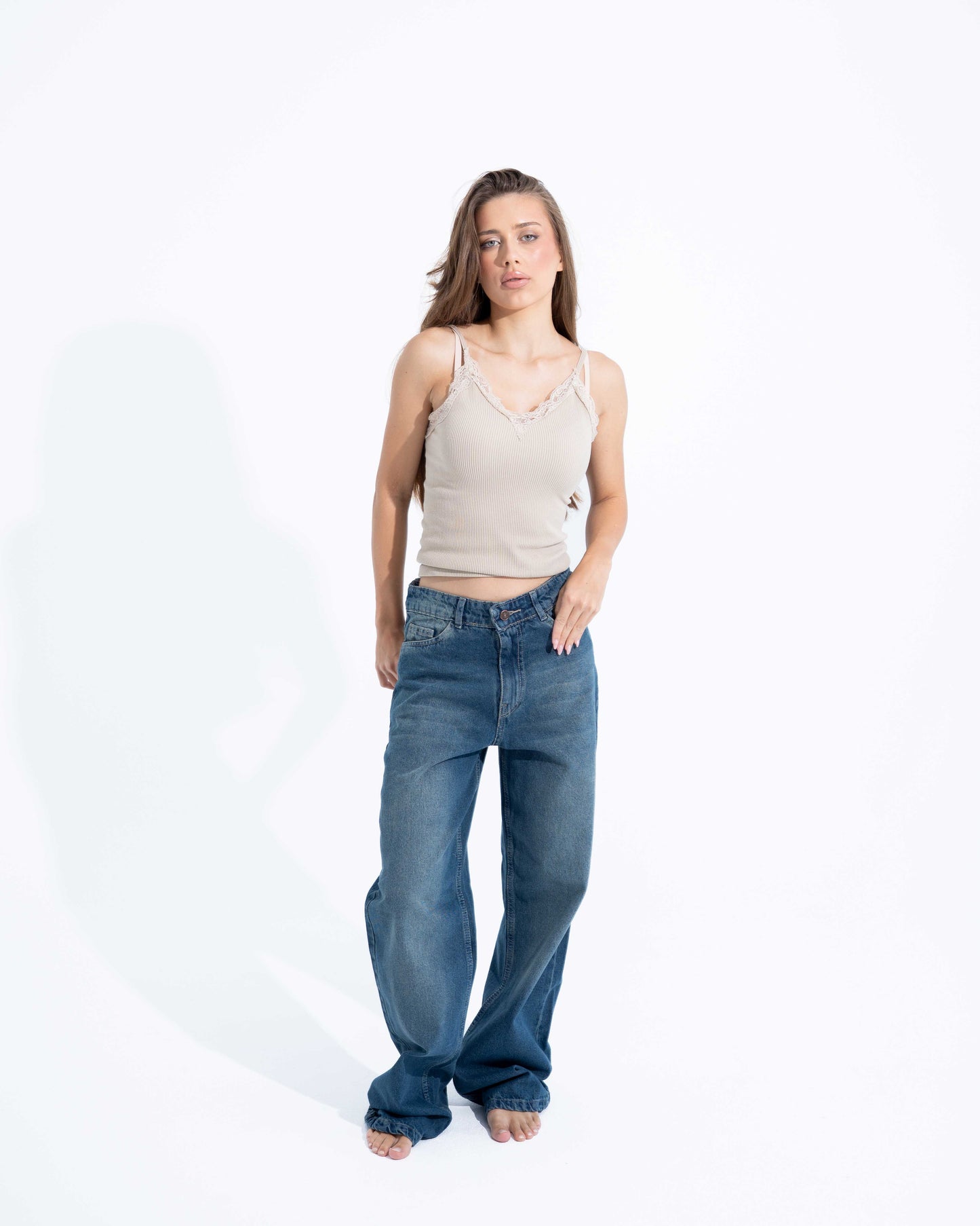 Vintage Blue Wide Leg Jeans