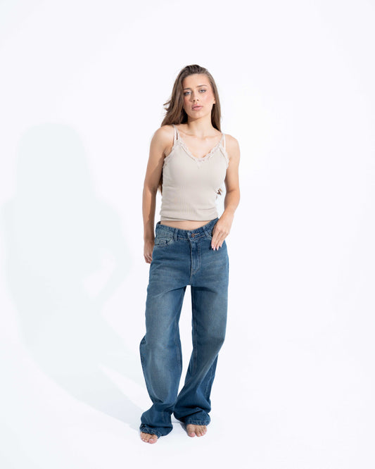 Vintage Blue Wide Leg Jeans