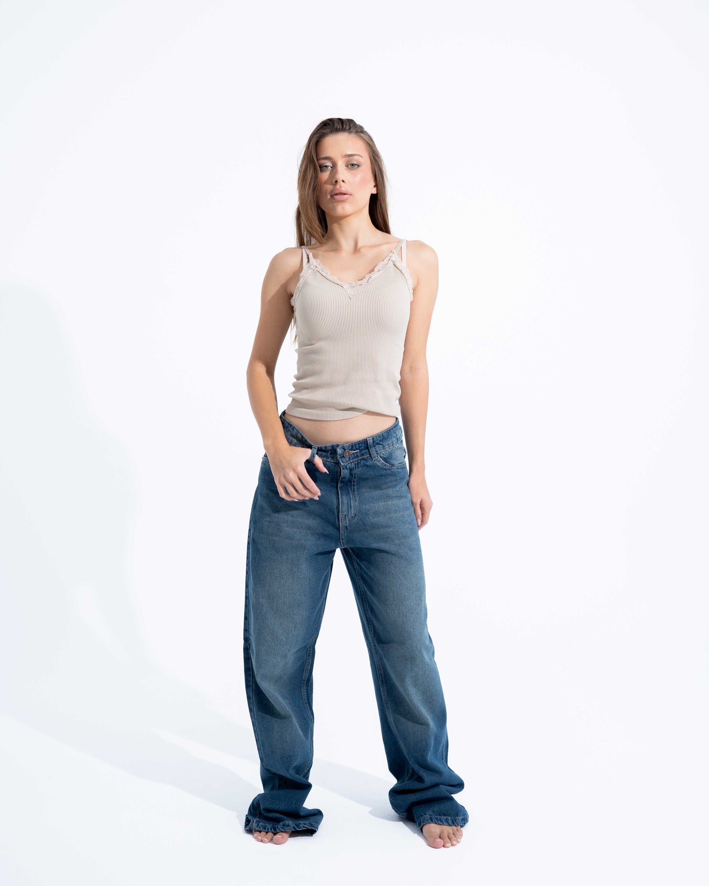 Vintage Blue Wide Leg Jeans