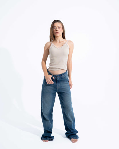 Vintage Blue Wide Leg Jeans