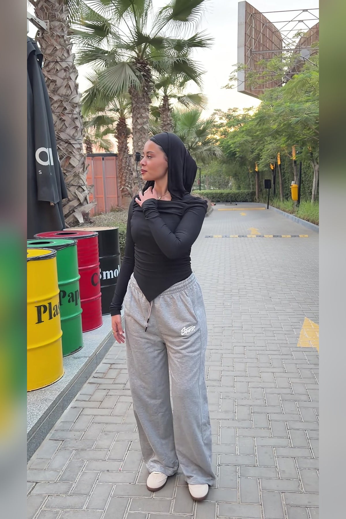 Light Grey Balloon Sweatpants - VELINA