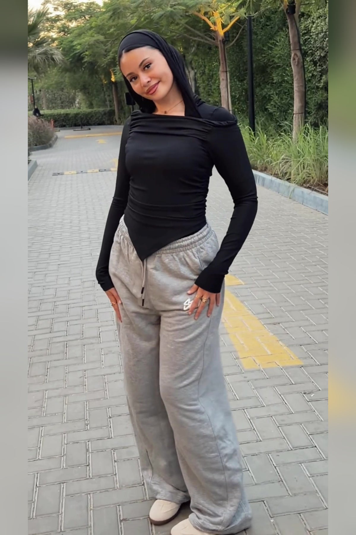 Light Grey Balloon Sweatpants - VELINA