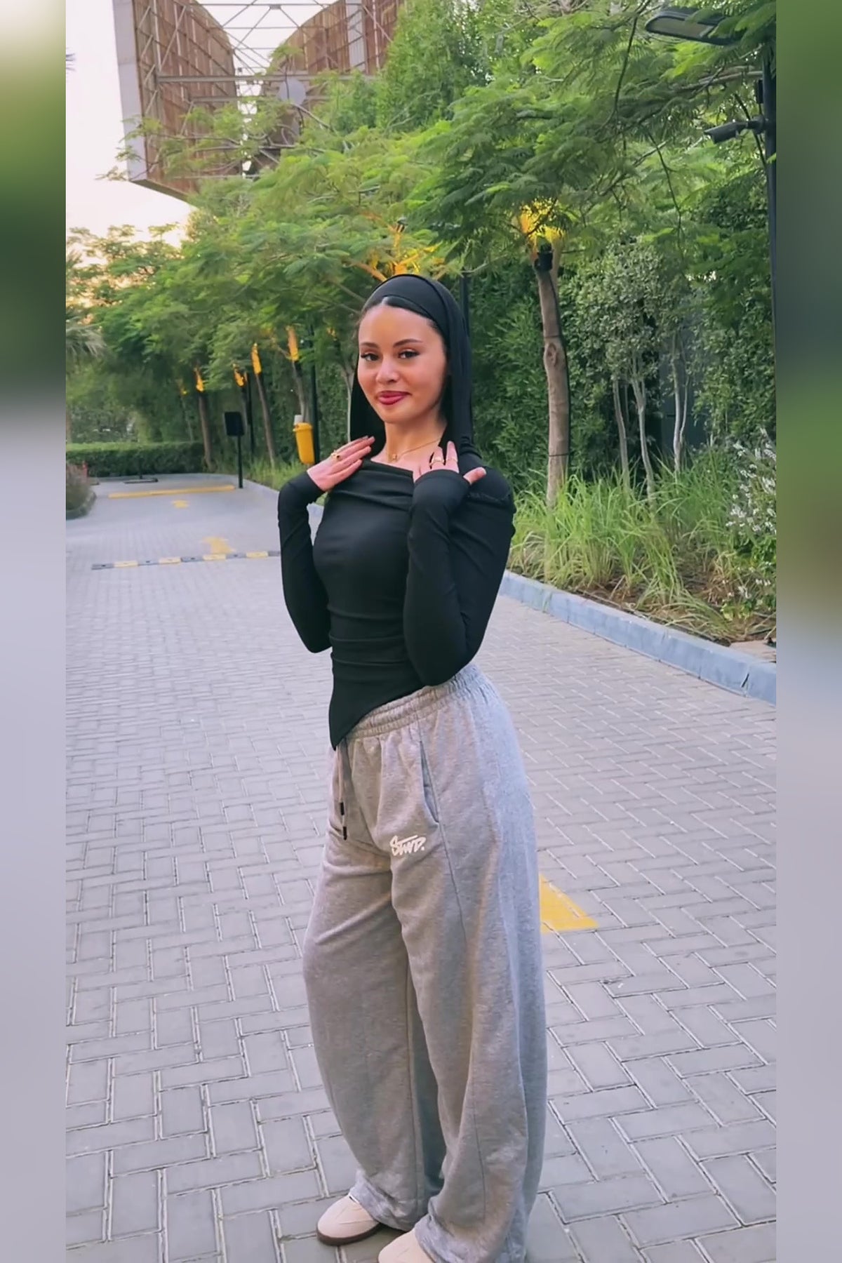 Light Grey Balloon Sweatpants - VELINA