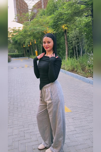 Light Grey Balloon Sweatpants - VELINA
