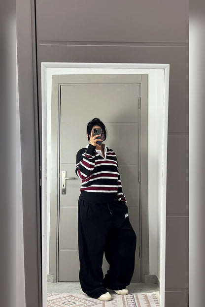 Black Balloon Sweatpants - VELINA