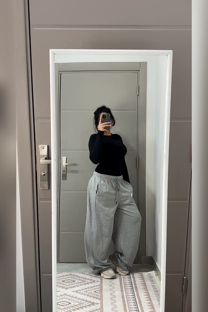 Light Grey Balloon Sweatpants - VELINA